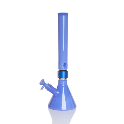 MINI Monochrome Tall Beaker - blueberry glass, three-quarter view