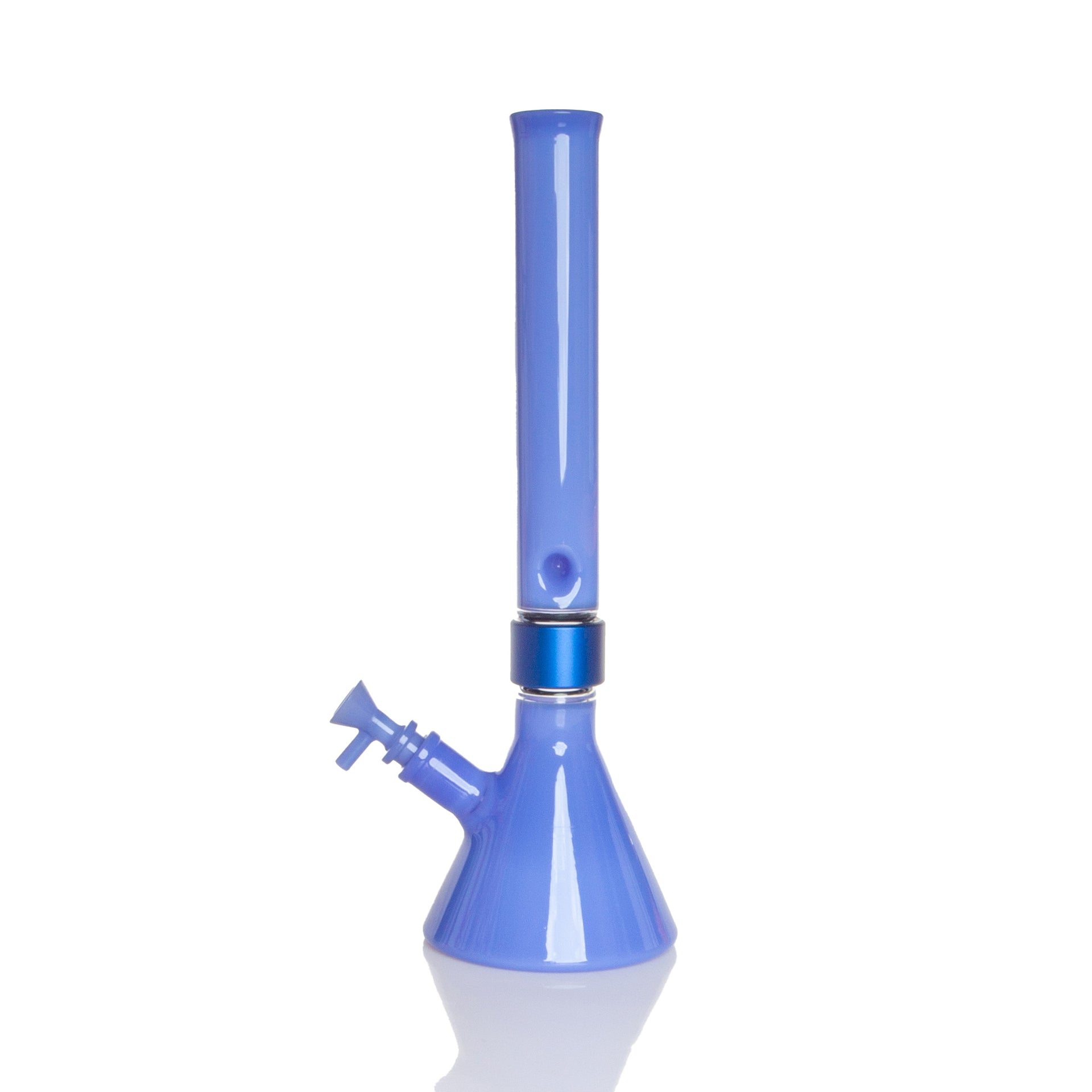 MINI Monochrome Tall Beaker - blueberry glass, left side view
