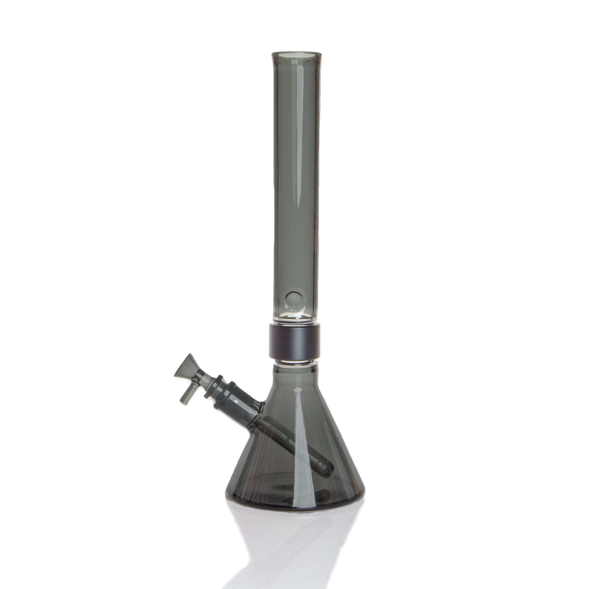 MINI Monochrome Tall Beaker - midnight glass, left side view