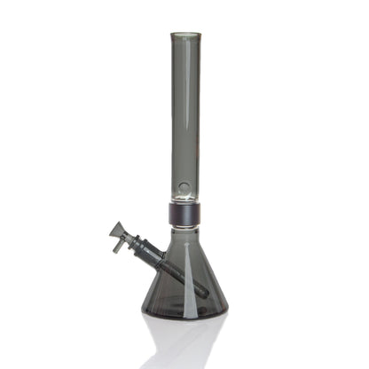 MINI Monochrome Tall Beaker - midnight glass, left side view