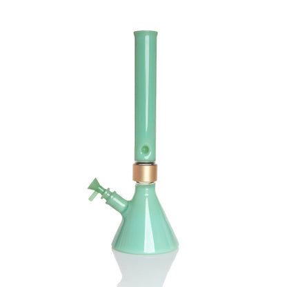 MINI Monochrome Tall Beaker - mint glass, left side view