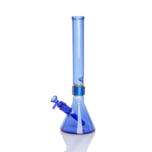 MINI Monochrome Tall Beaker - sapphire glass, three-quarter view