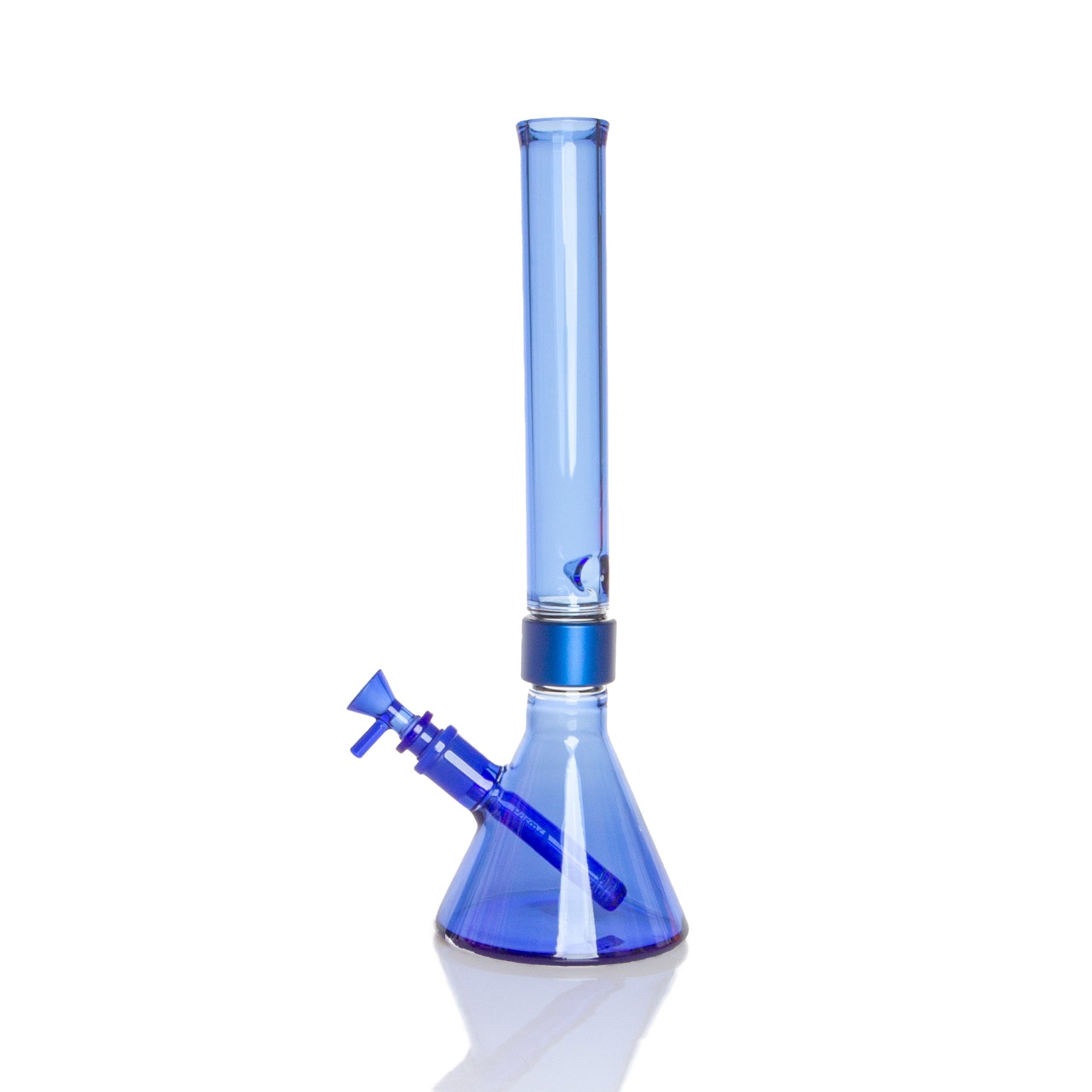 MINI Monochrome Tall Beaker - sapphire glass, left side view
