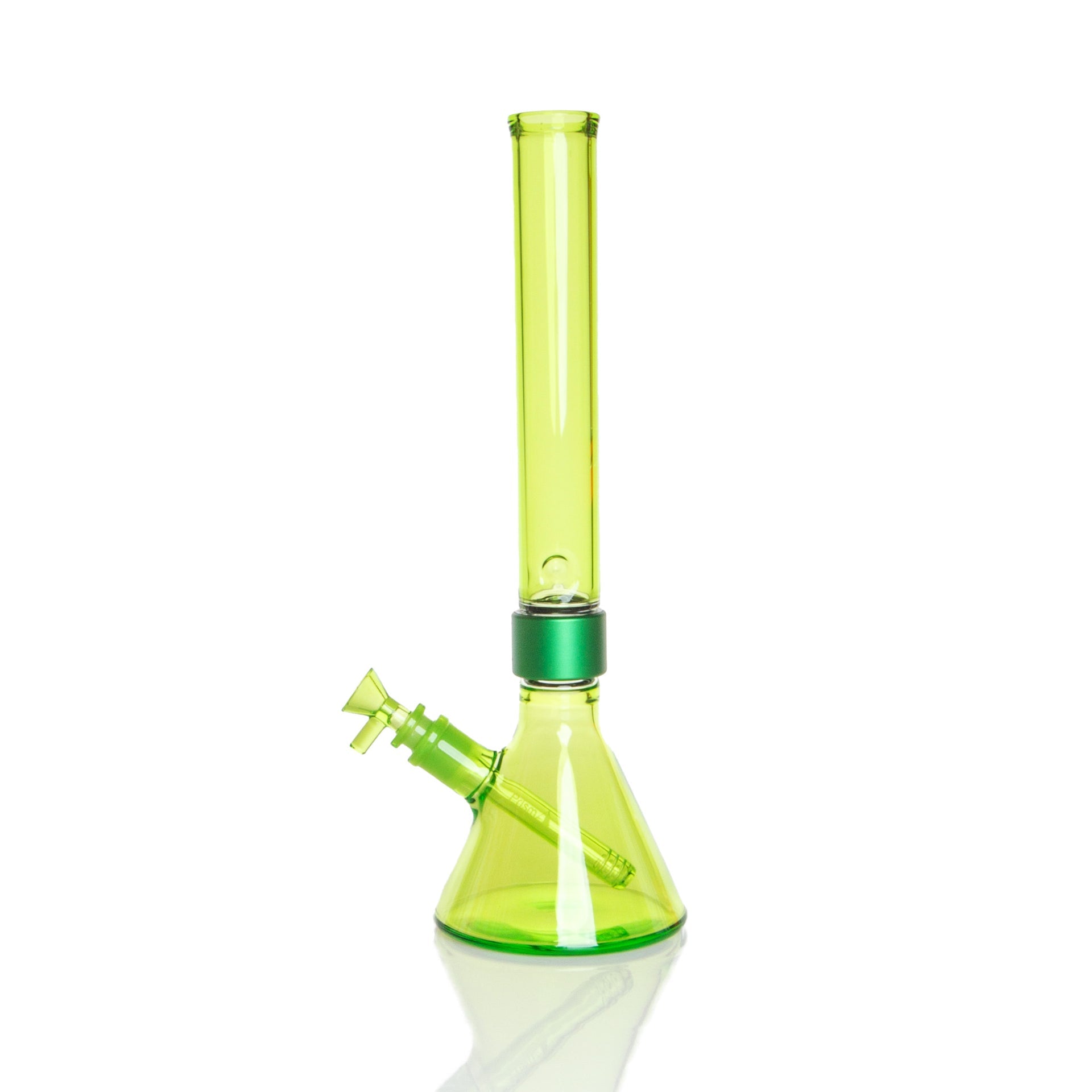 MINI Monochrome Tall Beaker - slime glass, left side view