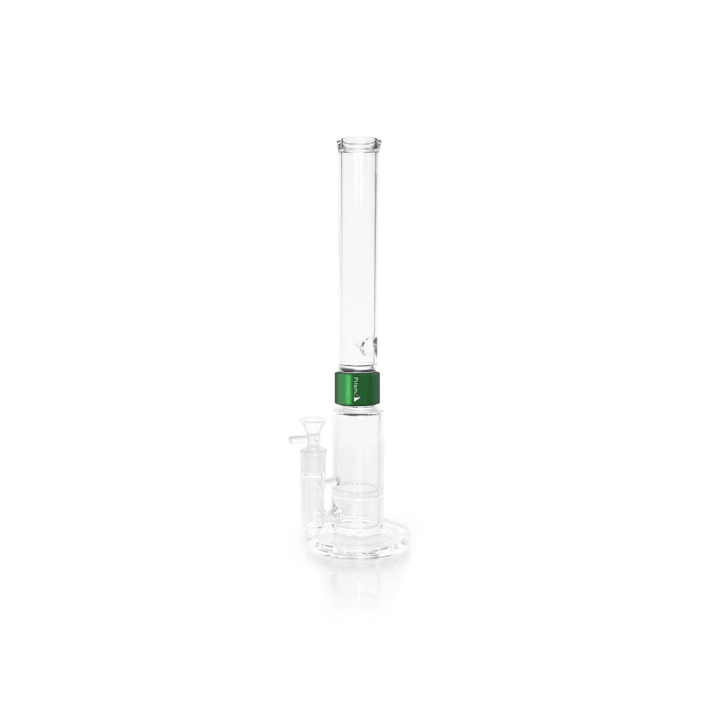 MINI Tall Honeycomb - green glass, three-quarter view