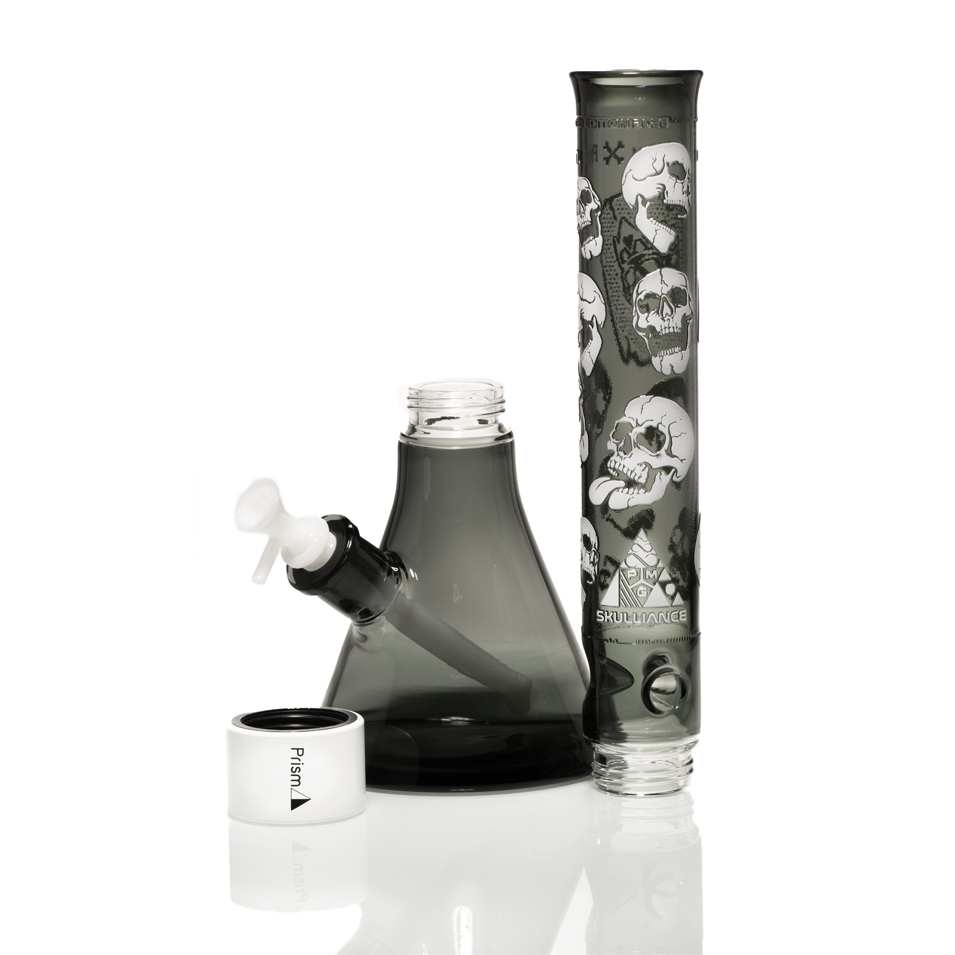 Etched SKULLIANCE Midnight Beaker