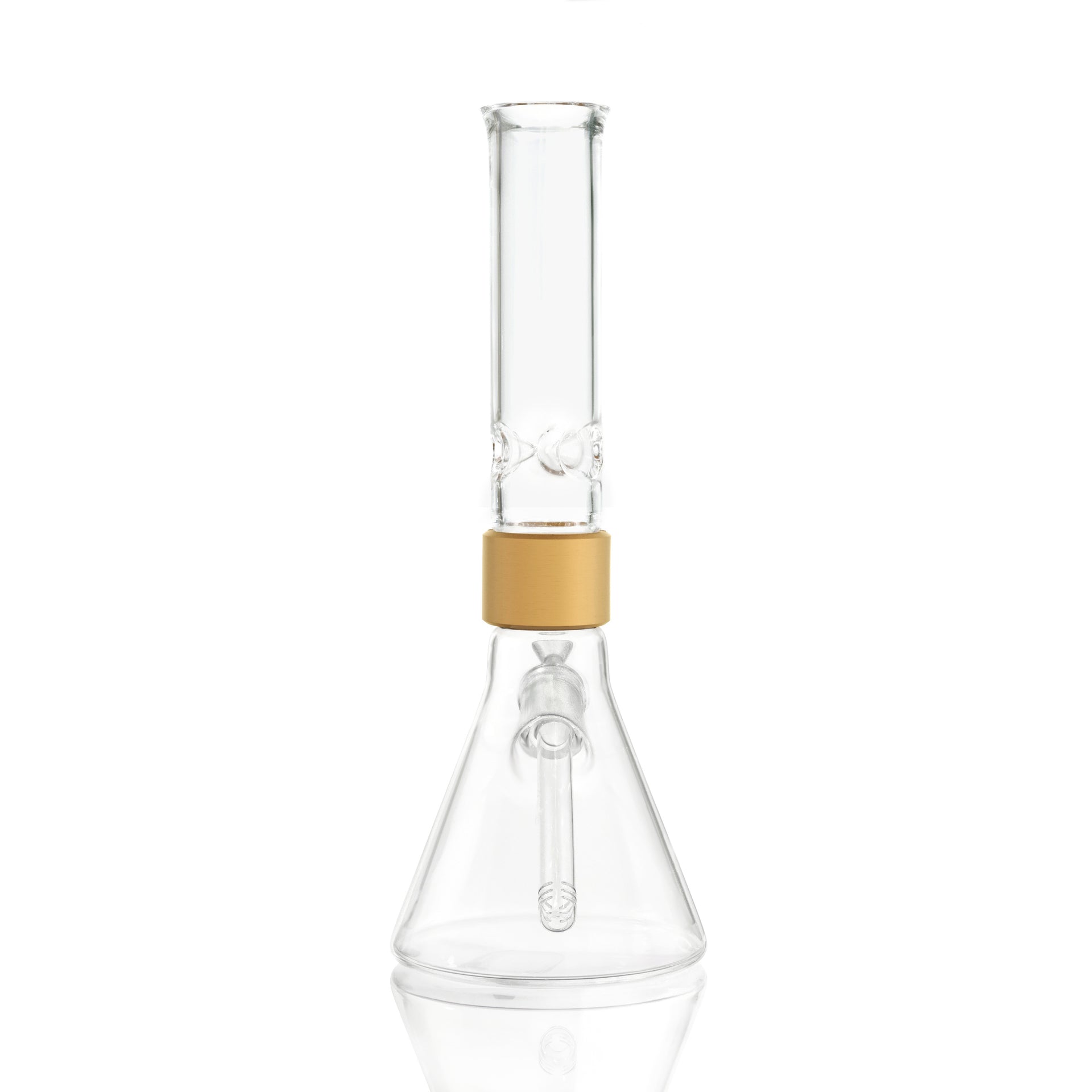 Standard Beaker - gold glass, back view