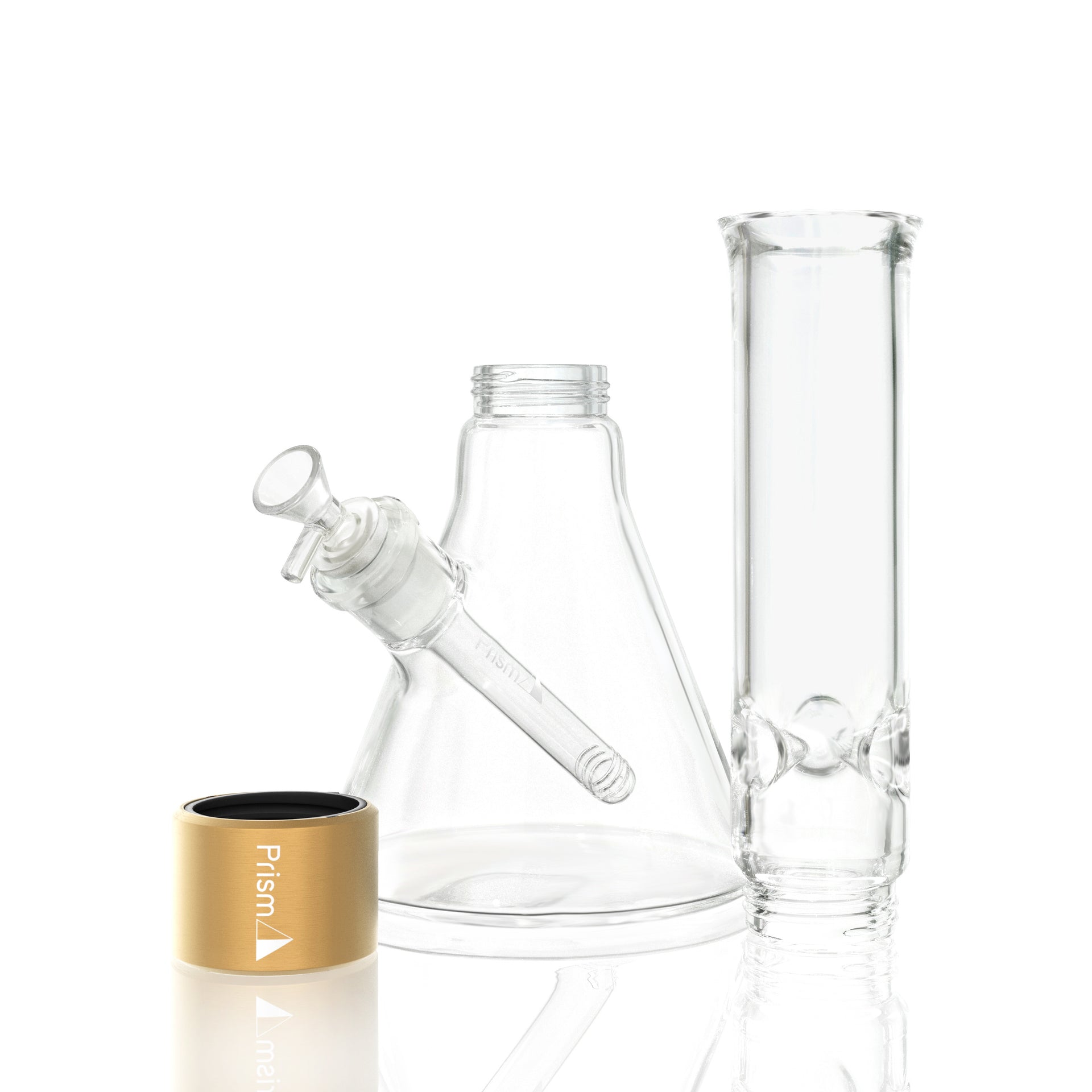 Standard Beaker - gold glass, disassembled view