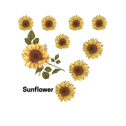 Tall Sunflower Beaker Single Stack