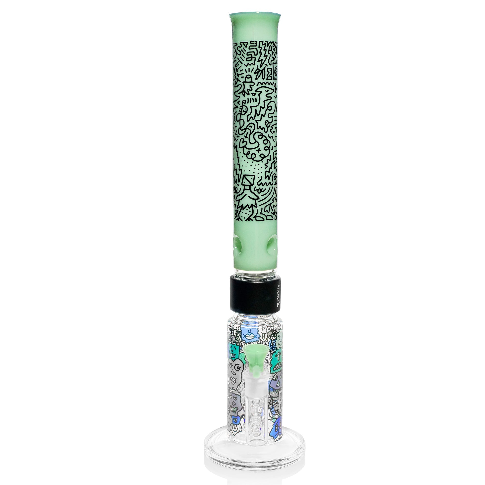 Pretty Done Tall Big Honeycomb - mint glass, front view