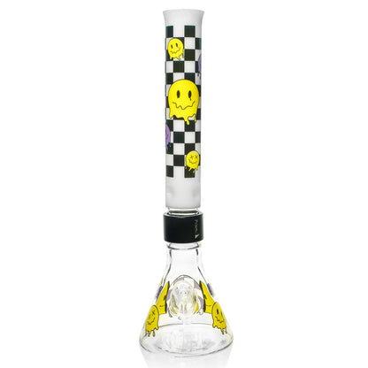 Smile Tall Beaker - white glass, front view