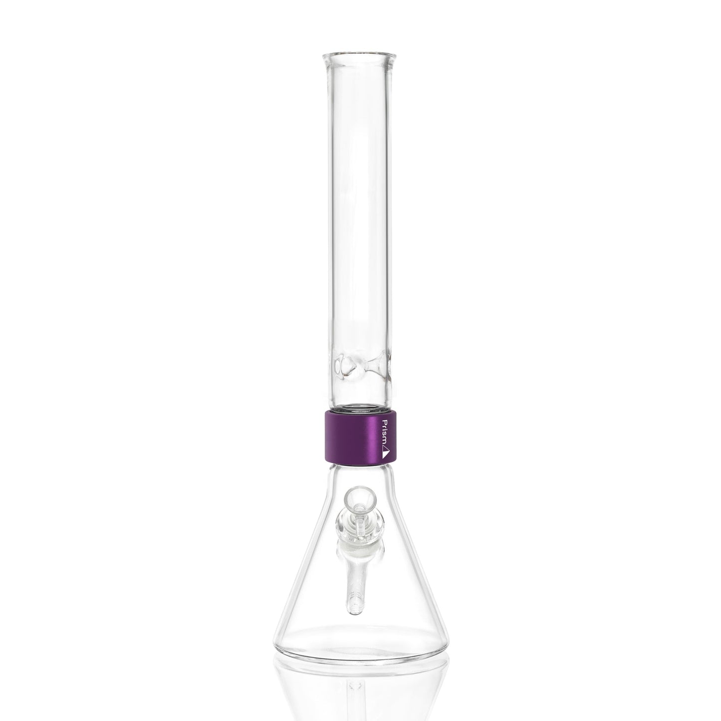 Tall Beaker - purple glass, front view