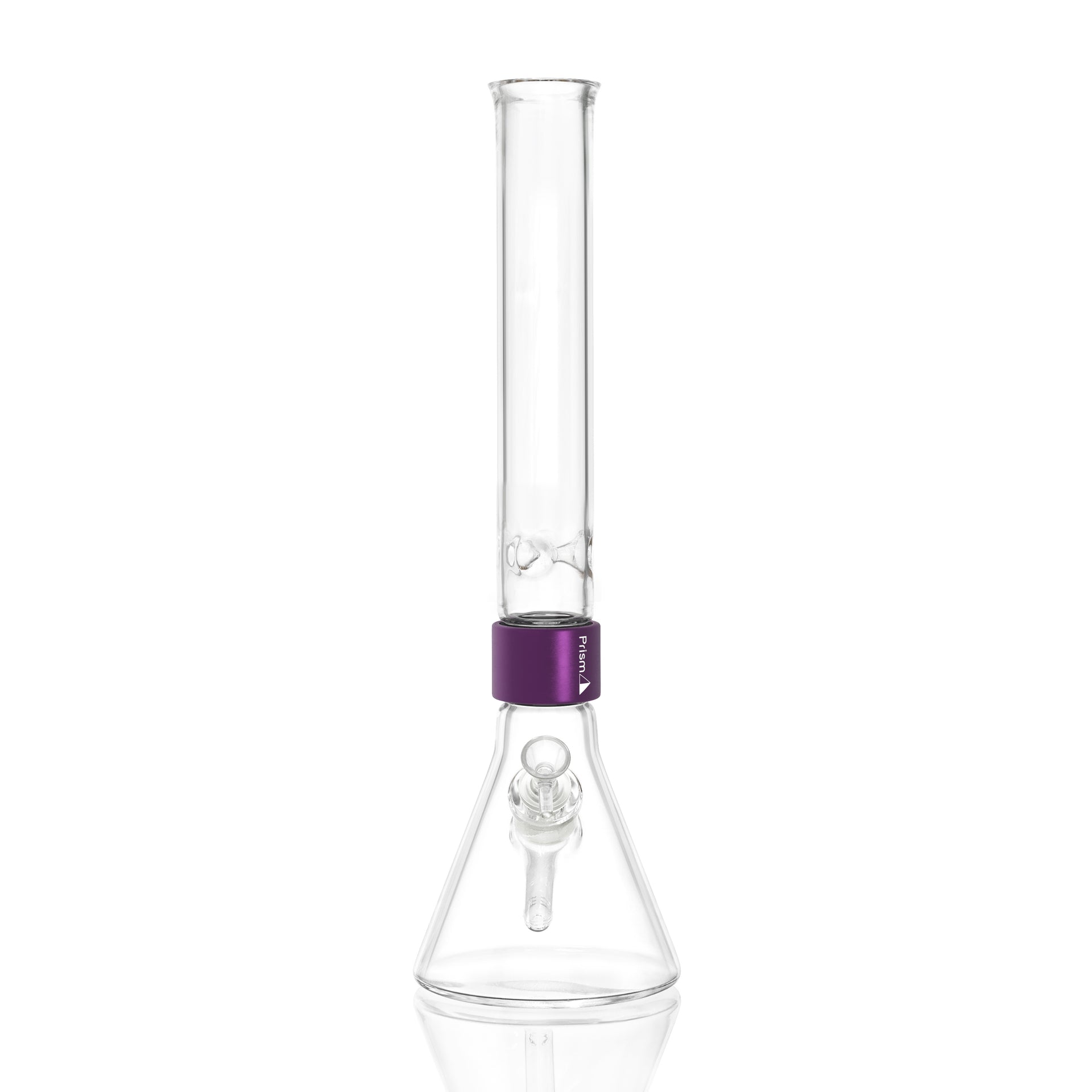 Tall Beaker - purple glass, front view