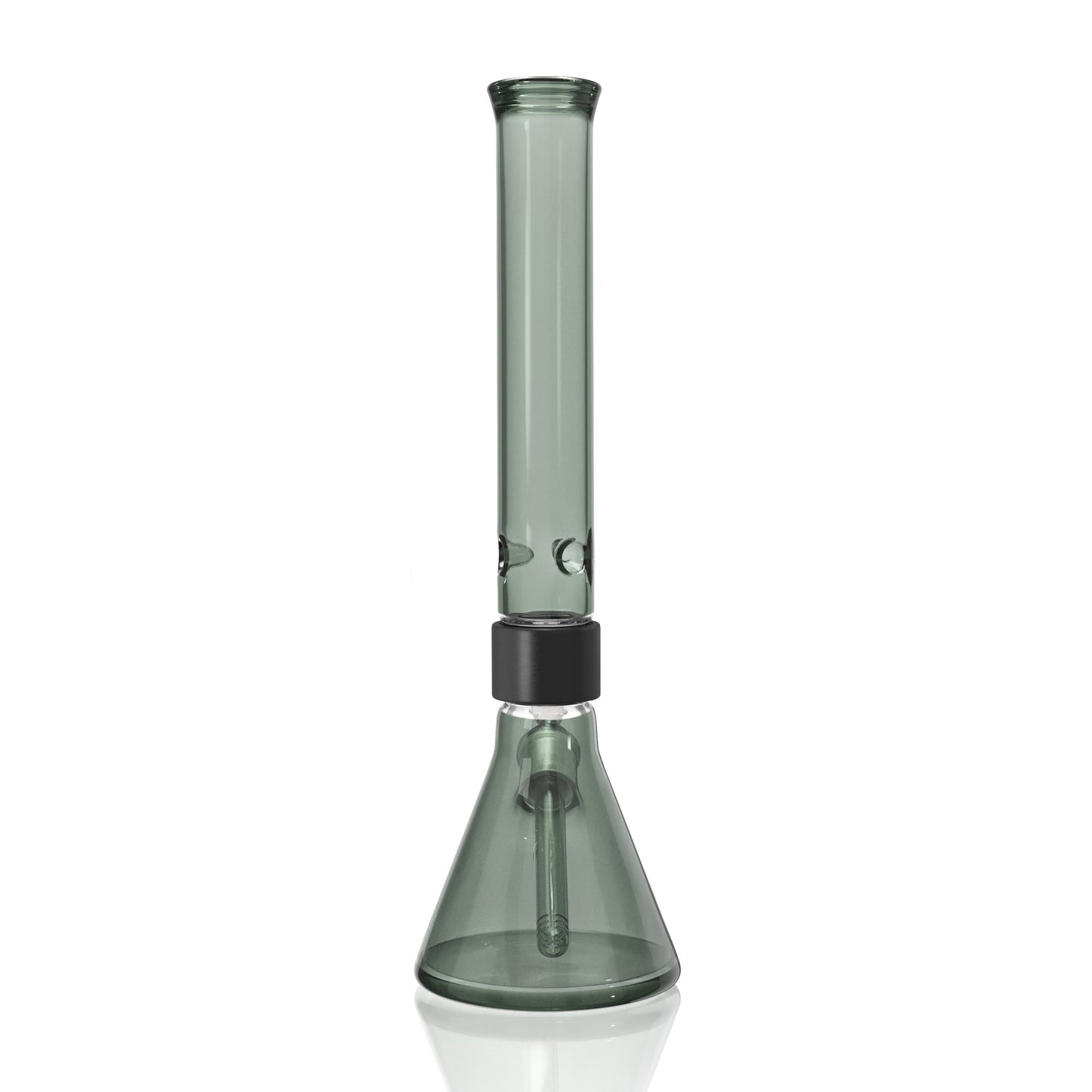 Monochrome Tall Beaker - midnight glass, back view