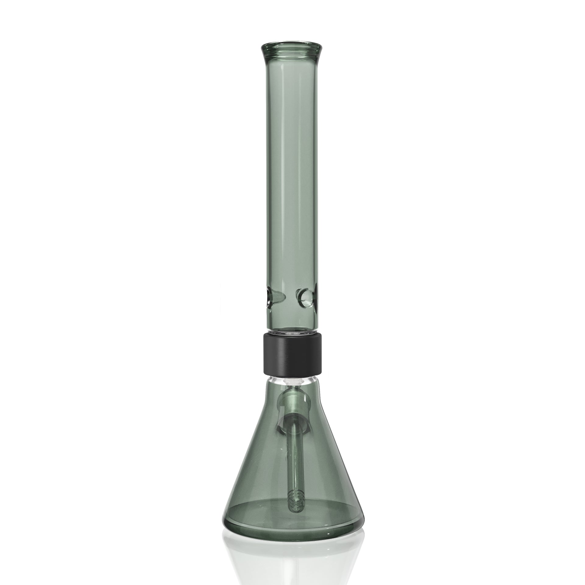 Monochrome Tall Beaker - midnight glass, back view