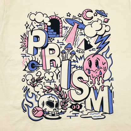 Aliens, Mushrooms, & Laser Beams Tee in pink