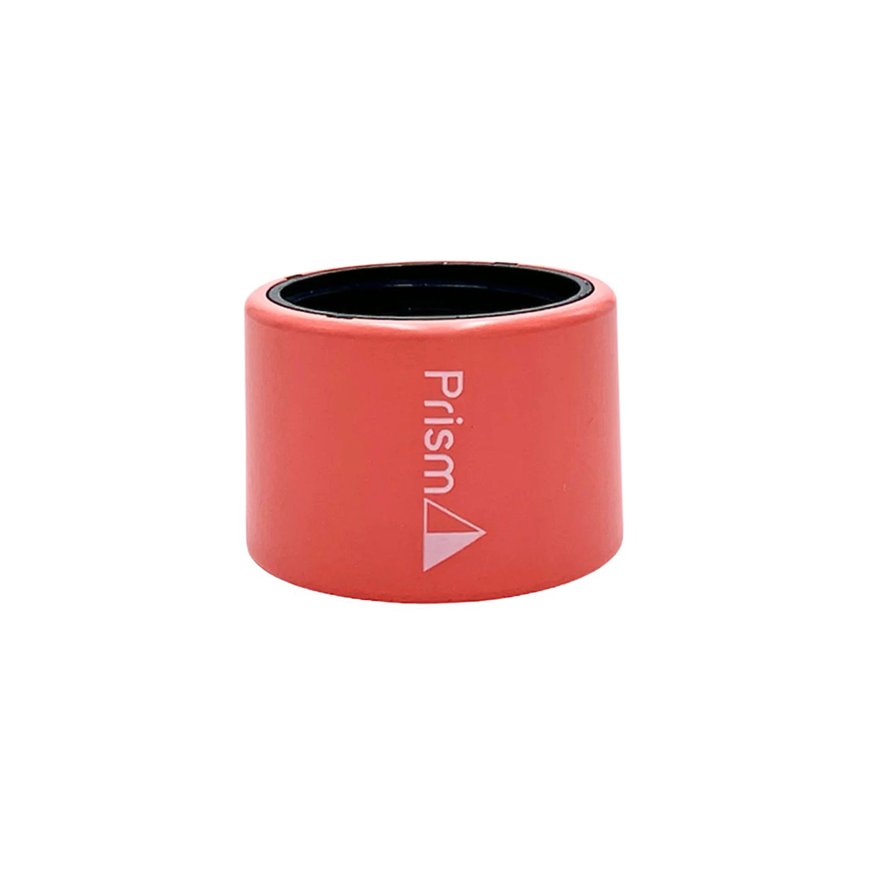 A mini gold-colored Prism Halo Connector for modular bong systems. - coral