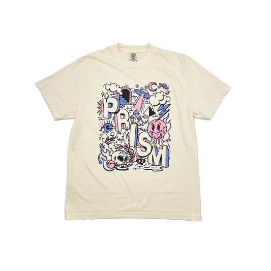 Aliens, Mushrooms, & Laser Beams Tee in pink